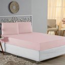 Ver imagem 1 de Jogo de Cama Casal Viúva Nobre 3 Peças Malha 100% Algodão - Rosa