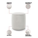 Ver imagem 3 de Puff Redondo Orgânico para Sala Kit 2 Malu Veludo Cinza M11 - D’Rossi