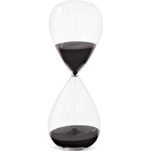 Ampulheta em Vidro Mart Preta 09611