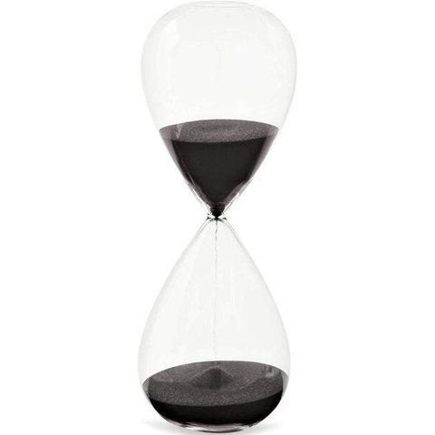 Ampulheta em Vidro Mart Preta 09611