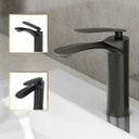 Ver imagem 1 de Torneira de Banheiro Lavabo Grécia Monocomando 100% Metal Premium Quente e Fria Preto Goldenx
