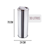 Lixeira Inox Com Tampa Flip Top Basculante 30 Litros - 2