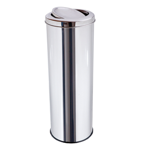 Lixeira Inox Com Tampa Flip Top Basculante 30 Litros