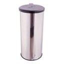 Ver imagem 1 de Lixeira Redonda Inox Com Pedal Esfera - Tampa Plástica 50L