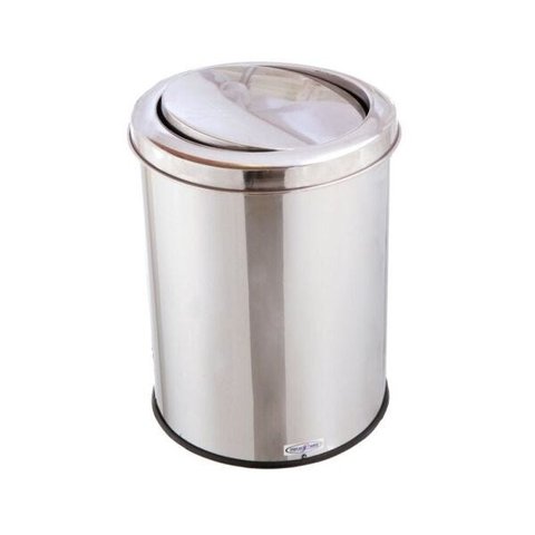 Lixeira Inox Com Tampa Flip-TopInox (Basculante) 30 Litros Largo