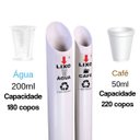 Ver imagem 2 de Kit 4 Coletor De Copos Descartaveis Duplo Pvc Água Café