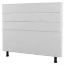Ver imagem 1 de Cabeceira Cama Box Casal Malik 140cm Sintético Branco - Desk Design