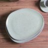 CONJUNTO C/ 6 PRATOS RASO OVAL ORGÂNICO PISTACHE Ø 31x24x2,5 CM - 4