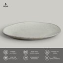 Ver imagem 3 de CONJUNTO C/ 6 PRATOS RASO OVAL ORGÂNICO PISTACHE Ø 31x24x2,5 CM