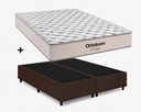 Ver imagem 1 de Cama Box Base Casal Bipartido Marrom Colchão Fit D45 Espuma 138x188 - Ortobom