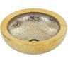 Cuba de Apoio Redonda Dourada 16x40x40cm - 1