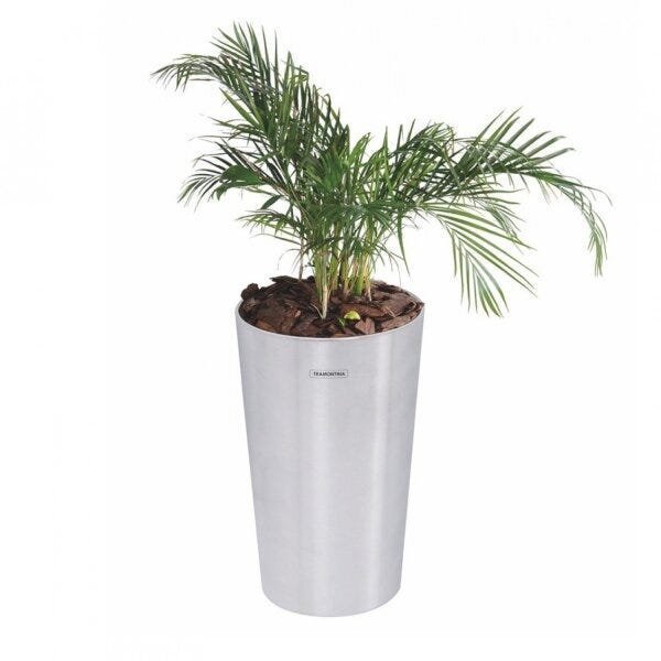 Cachepô Aço Inox com Aramado Interno Tramontina Konika 44cmx26cm - 1