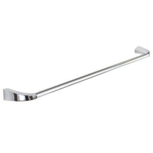 Porta Toalha Toalheiro Longo Banho Nias Cromado 60cm