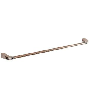 Porta Toalha Toalheiro Longo Banho Nias Rose Gold 60cm