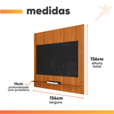 Ver imagem 3 de Painel para Tv até 55 Polegadas Ripado Impressão 3d Avante Cedro Edn