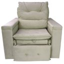 Ver imagem 3 de Poltrona do Papai Retrátil Reclinável em Suede Bege com Encosto Ajustável