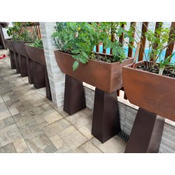 Vaso Planta 100x30 Jardineira Floreira Suporte Polietileno BGPLASTICOS V5100S LILAS VIOLETA 008 - 1