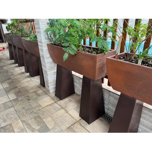 Vaso Planta 100x30 Jardineira Floreira Suporte Polietileno BGPLASTICOS V5100S LILAS VIOLETA 008