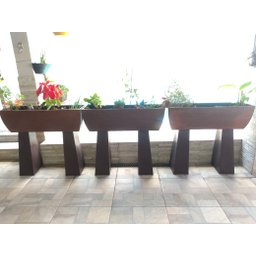Vaso Planta 100x30 Jardineira Floreira Suporte Polietileno BGPLASTICOS V5100S LILAS VIOLETA 008 - 3