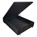 Ver imagem 1 de Base Box com Bau de Casal 1,38 So1clique Cor Suede Preto