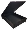 Ver imagem 1 de Base Box com Bau de Casal 1,38 So1clique Cor Suede Preto