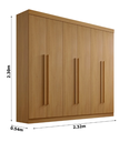 Ver imagem 3 de Guarda Roupa Monte Carlo 6 Portas 6 Gavetas - D'Doro Móveis:Cinamomo