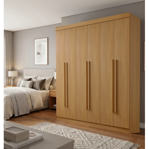 Guarda Roupa Monte Carlo 6 Portas 6 Gavetas - D'Doro Móveis:Cinamomo
