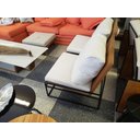 Ver imagem 3 de Poltrona Luxor Assento Linho Cru Base Ferro Preto - 37417