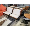 Ver imagem 2 de Poltrona Luxor Assento Linho Cru Base Ferro Preto - 37417