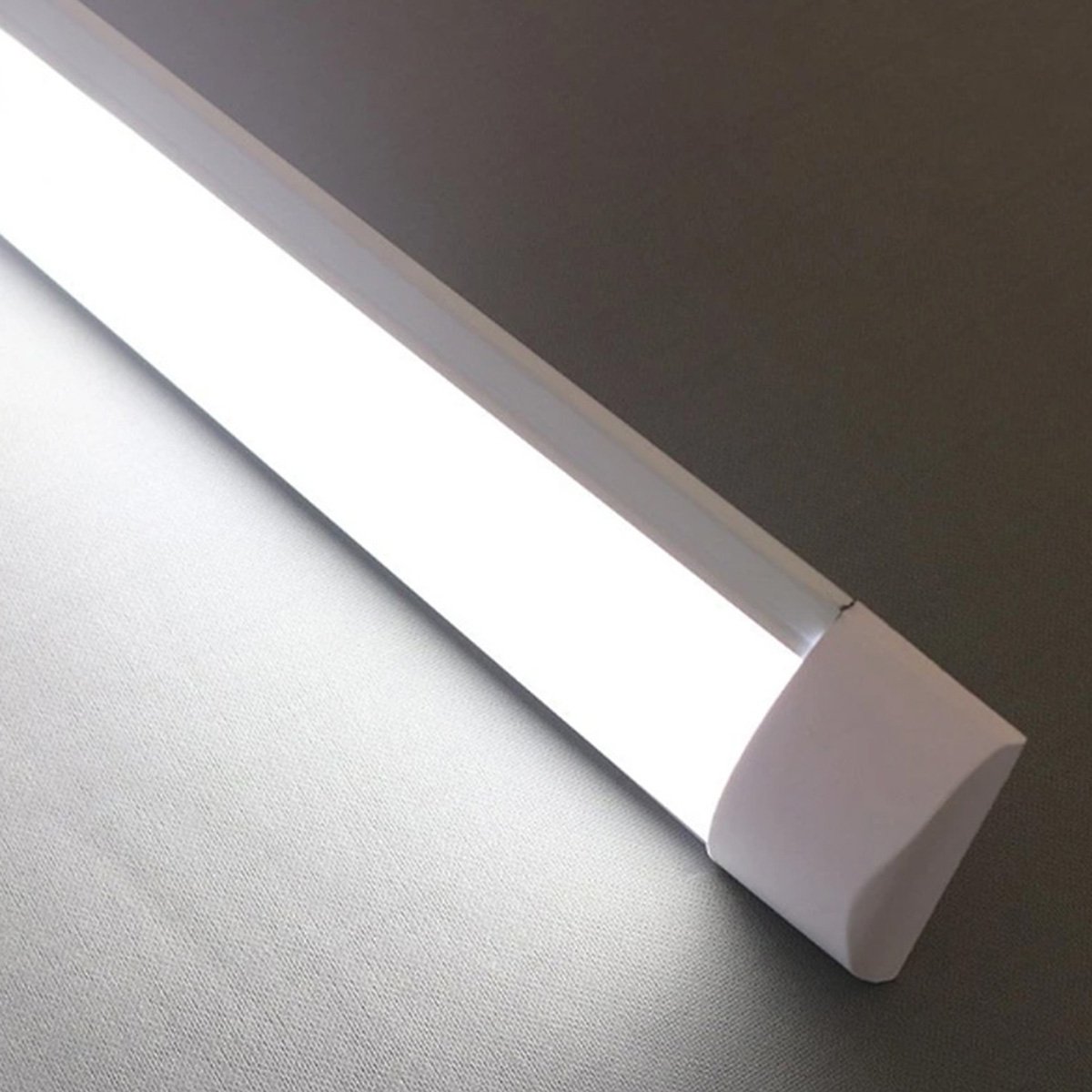 2 Lâmpada Flat Retangular 36w 120cm 6000k Led Sobrepor Bivolt - 7