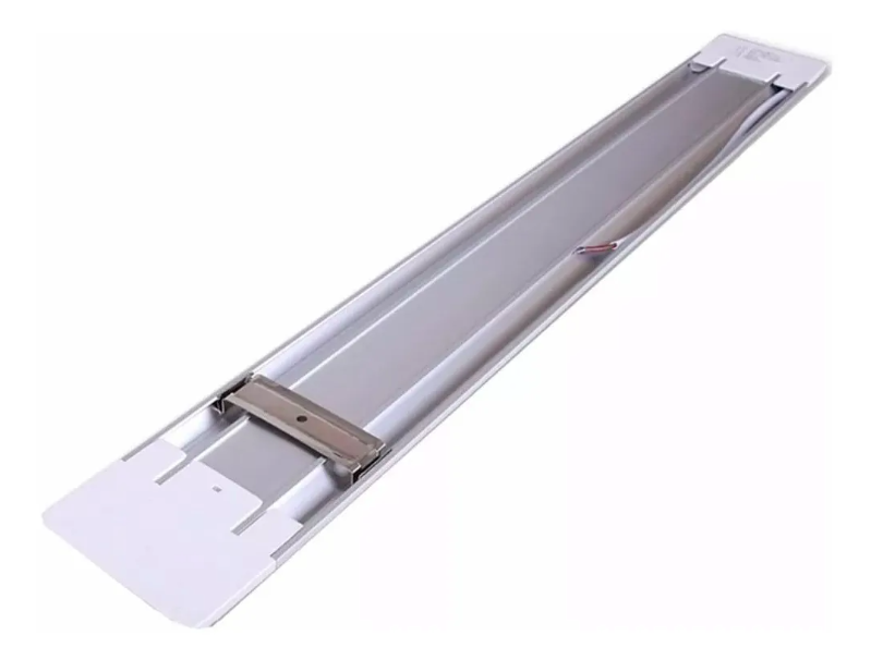 2 Lâmpada Flat Retangular 36w 120cm 6000k Led Sobrepor Bivolt - 2