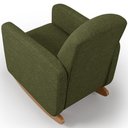 Ver imagem 7 de Poltrona de Amamentação com Balanço Orgânica Saori W01 Linho Verde - Lyam Decor