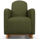 Ver imagem 3 de Poltrona de Amamentação com Balanço Orgânica Saori W01 Linho Verde - Lyam Decor