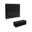 Ver imagem 1 de Kit Cabeceira + Calçadeira Alta Qualidade Cama Box 195 King