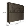 Cabeceira Casal 140Cm Barbara Suede Marrom Id Suede Marrom - 4