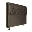 Ver imagem 1 de Cabeceira Casal 140Cm Barbara Suede Marrom Id Suede Marrom