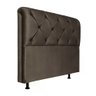 Cabeceira Casal 140Cm Barbara Suede Marrom Id Suede Marrom - 1