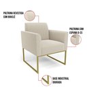 Ver imagem 4 de Namoradeira e 2 Poltronas Industrial Dourado Marisa Bouclê D03 - D’Rossi