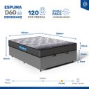 Ver imagem 3 de Cama Box Baú com Colchão de Espuma D60 Double Face Guarda Costas Comfort Force Probel Casal 138cm