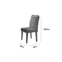 Ver imagem 6 de Sala de Jantar Completa Luna Tampo Madeirado C/ Vidro Curvo 120x80 e 4 Cadeiras Melissa Imbuia -