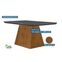 Ver imagem 2 de Sala de Jantar Completa Luna Tampo Madeirado C/ Vidro Curvo 120x80 e 4 Cadeiras Melissa Imbuia -