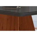 Ver mais imagens de Sala de Jantar Completa Luna Tampo Madeirado C/ Vidro Curvo 120x80 e 4 Cadeiras Melissa Imbuia -