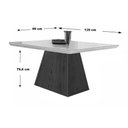 Ver imagem 7 de Sala de Jantar Completa Luna Tampo Madeirado C/ Vidro Curvo 120x80 e 4 Cadeiras Melissa Imbuia -