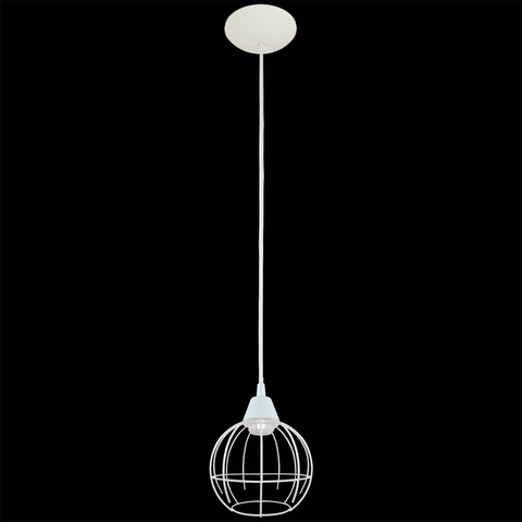 Pendente Aramado Spider Branco Pequeno Sala Quarto Cozinha