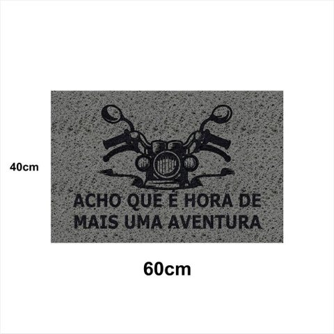 Tapete Capacho HORA DE AVENTURA MOTO 60x40 Casa Entrada Apto