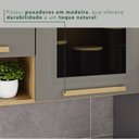 Ver mais imagens de Armário Aéreo 3 Portas Vidro Fumê Bella Cinza/Jequitibá/Granizo
