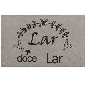 Tapete Capacho Areia Lar Doce Lar Preto- Antiderrapante