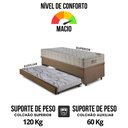 Ver imagem 7 de Bicama Box Baú 88x188 Linho Marrom com Colchão Airtech Ortobom