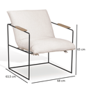 Ver imagem 4 de Poltrona Musa Folidoro Estrutura Aço Carbono Cor Preto Almofada Linho Algodão