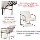 Ver imagem 5 de Poltrona Musa Folidoro Estrutura Aço Carbono Cor Preto Almofada Linho Algodão
